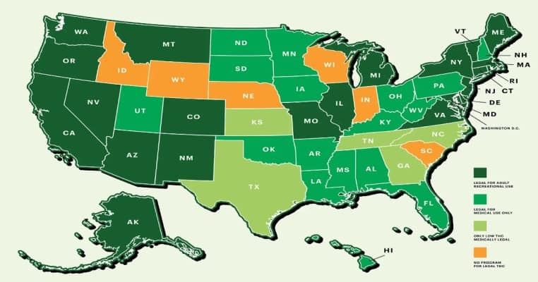 2025 cannabis legalization status by state | Compliant CBD and THC laws