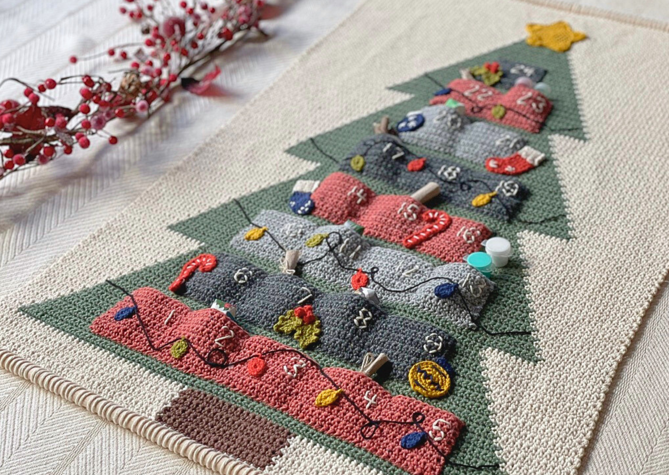 Crochet Advent Calendar Pattern Free Festive DIY Holiday Decor!