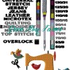 6x10 hoop Needle Chart with Sewing Machine