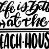 Beach Saying Handwriting Beach House with and without knockdown