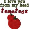Poodle Saying and I love you tomatoes saying 2 design pack