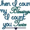 When I Count My Blessings 4x4 and 5x5 plus 2 knockdown stitches - Image 2