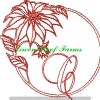 Redwork Poinsettia Font Design Pack ; 26 designs - Image 4