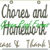 Chores and Homework 5x7 Sign