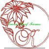 Redwork Poinsettia Font Design Pack ; 26 designs - Image 13