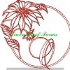 Redwork Poinsettia Font Design Pack ; 26 designs - Image 18
