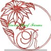 Redwork Poinsettia Font Design Pack ; 26 designs - Image 21