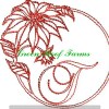 Redwork Poinsettia Font Design Pack ; 26 designs - Image 23