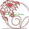 Redwork Poinsettia Font Design Pack ; 26 designs - Image 25