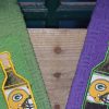 House Divided Alcohol Bottle/Wine Bottle 4x4 design Applique