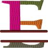 4x4 hoop Color Split Monogram (4x4) with Knockdown PACK - Image 6