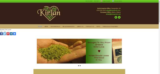 kirian website screenshot