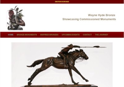 twaynehydebronze wayne hyde bronze website mini-screenshot