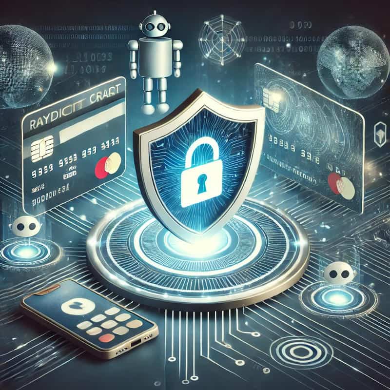image showing security icon and credit cards