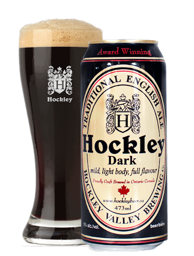 hockley brewing company dark ale can and bottle