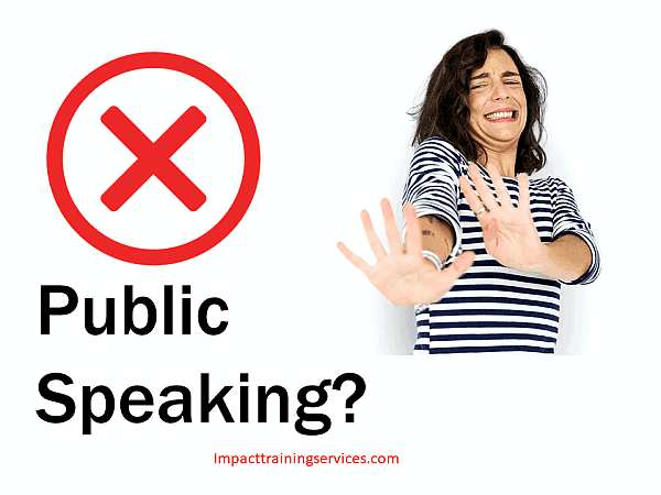 image of woman demonstrating fear of public speaking