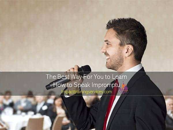 image of a man showing how to speak impromptu