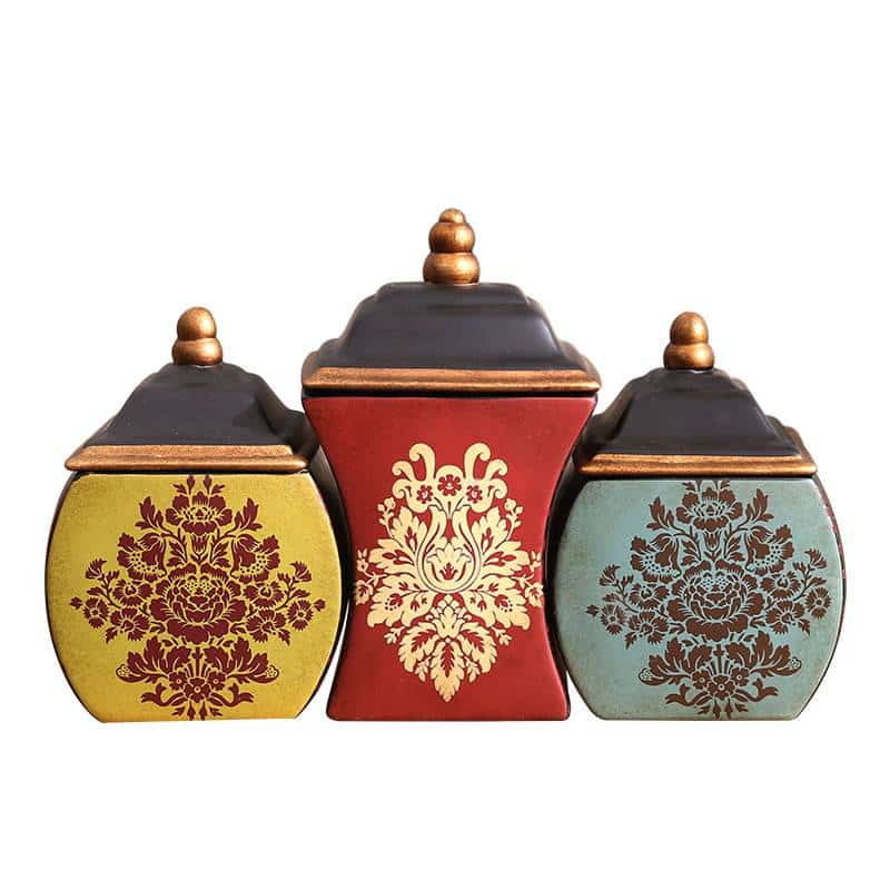 http://ineedaclean.com Ceramic Kitchen Storage Jar with Boho Style Pattern New Arrivals Kitchen Tools cb5feb1b7314637725a2e7: Blue|Red|Yellow  I Need A Clean http://ineedaclean.com/?post_type=product&p=1003020