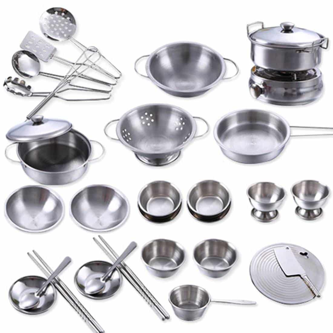 http://ineedaclean.com Kitchen Cookware Set for Children New Arrivals Kitchen Tools Material: Stainless Steel  I Need A Clean http://ineedaclean.com/?post_type=product&p=1003047