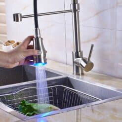 http://ineedaclean.com Universal LED Kitchen Faucets Single Handle Taps Kitchen Shop Kitchen Faucets  I Need A Clean http://ineedaclean.com/?post_type=product&p=1003525