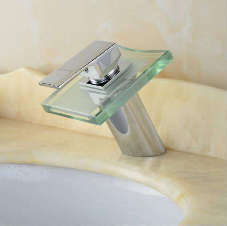 http://ineedaclean.com Bathroom Waterfall LED Faucet Glass Tap Bathroom Shop Bathroom Faucets  I Need A Clean http://ineedaclean.com/the-clean-store/bathroom-waterfall-led-faucet-glass-tap/