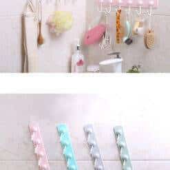 http://ineedaclean.com Sticky Kitchen or Bathroom Wall Hanging Rack with Hooks New Arrivals cb5feb1b7314637725a2e7: Blue|Gray|green|Pink  I Need A Clean http://ineedaclean.com/the-clean-store/sticky-kitchen-or-bathroom-wall-hanging-rack-with-hooks/