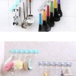 http://ineedaclean.com Sticky Kitchen or Bathroom Wall Hanging Rack with Hooks New Arrivals cb5feb1b7314637725a2e7: Blue|Gray|green|Pink  I Need A Clean http://ineedaclean.com/the-clean-store/sticky-kitchen-or-bathroom-wall-hanging-rack-with-hooks/