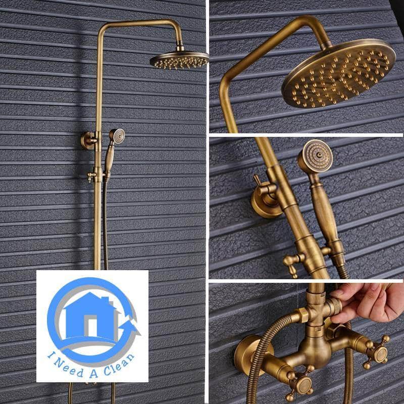 http://ineedaclean.com Royal Vintage Full Shower Set Bathroom Shop Bathroom Faucets Top Rated Faucets cb5feb1b7314637725a2e7: Antique with Shelf  I Need A Clean http://ineedaclean.com/the-clean-store/royal-vintage-full-shower-set/