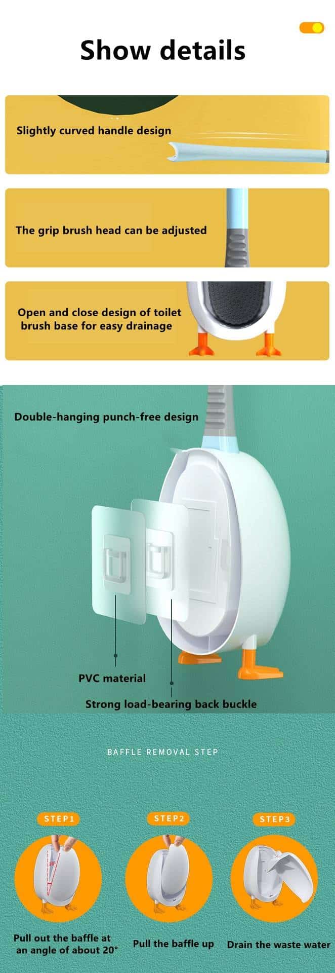 https://ineedaclean.com Toilet Brush for Bathroom with Base Creative Duck Shape Silicone Soft Bristles Brush with Holder Set for Toilet Cleaning Tools Bathroom Accessories New Arrivals cb5feb1b7314637725a2e7: Blue|Yellow|Pink|white  I Need A Clean https://ineedaclean.com/the-clean-store/toilet-brush-for-bathroom-with-base-creative-duck-shape-silicone-soft-bristles-brush-with-holder-set-for-toilet-cleaning-tools/