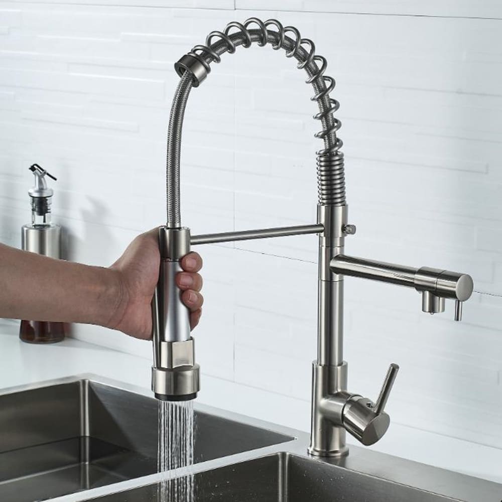 Stream or Spray 360-Degree Double Pull Down Kitchen Faucet - Image 15