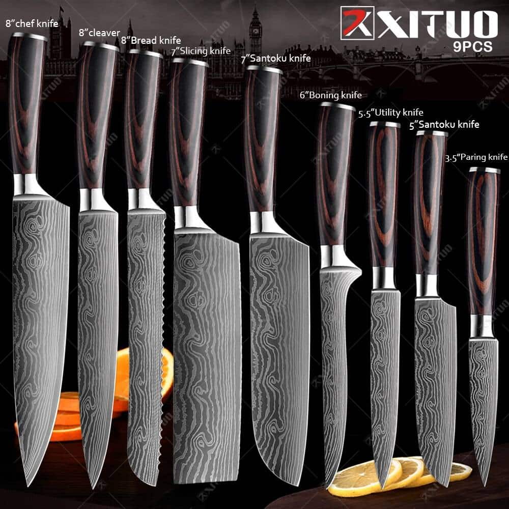 https://ineedaclean.com XITUO Japanese Kitchen Knives Damascus Steel Pattern Professional Chef Knife Santoku Cleaver Filleting Vegetable Cultery 2 Style New Arrivals Kitchen Knives cb5feb1b7314637725a2e7: 3PCS Style B|4PCS Style A|4PCS Style B|5 in santoku knife|5 Inch Santoku Knife|5 inch Utility Knife|7 In Nakiri Knife|8 In Bread Knife|8 In Slicing Knife|9PCS Style B|3.5 In Paring knife|6 In Boning knife|7 In Santoku knife|8 In Chef knife  I Need A Clean https://ineedaclean.com/the-clean-store/xituo-japanese-kitchen-knives-damascus-steel-pattern-professional-chef-knife-santoku-cleaver-filleting-vegetable-cultery-2-style/