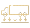 gold truck trailer weigh scale icon
