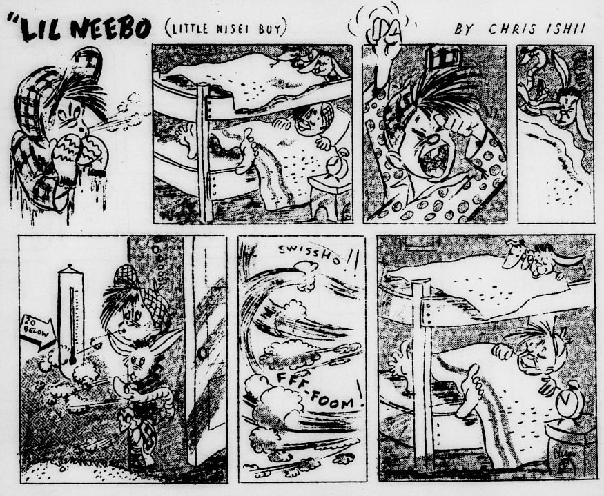 Photo of a comic strip of Chris Ishii's Lil' Neebo.