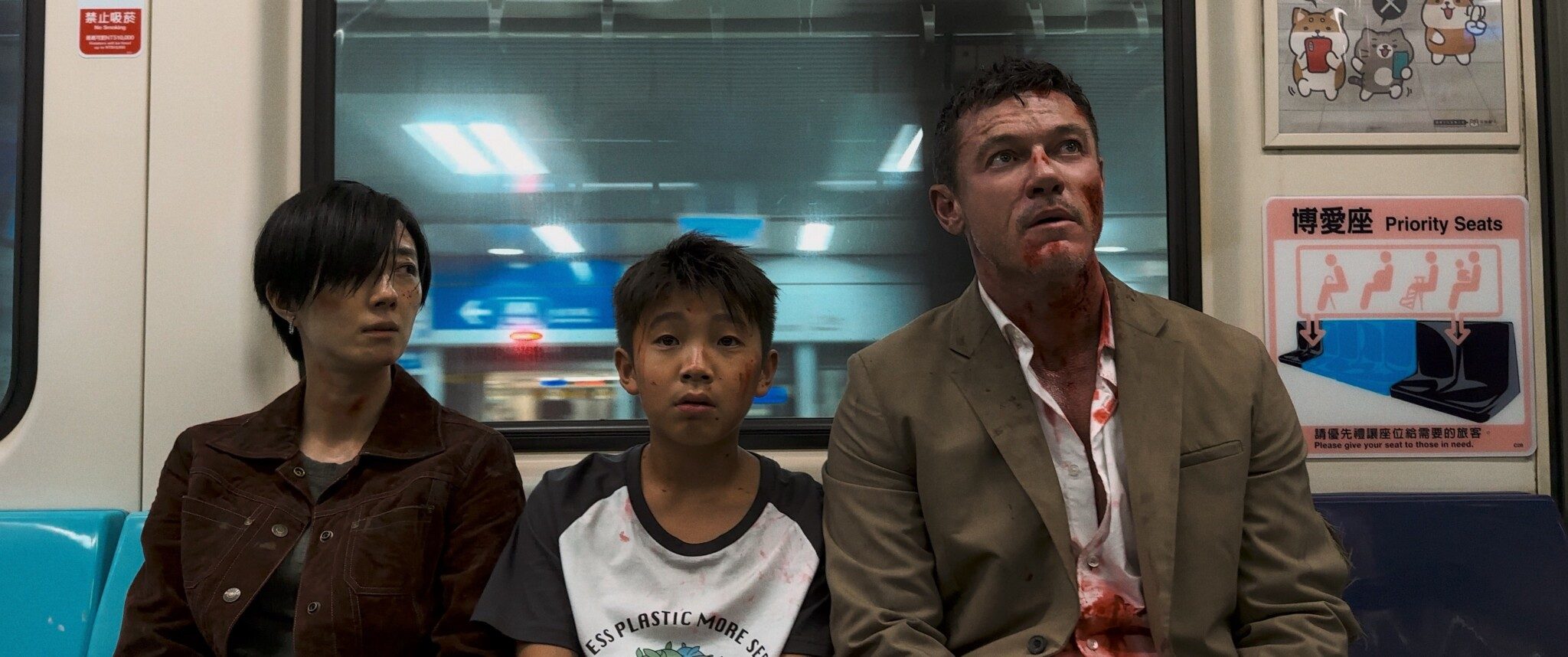 Gwei Lun-mei, Wyatt Yang, and Luke Evans in "Weekend in Taipei."