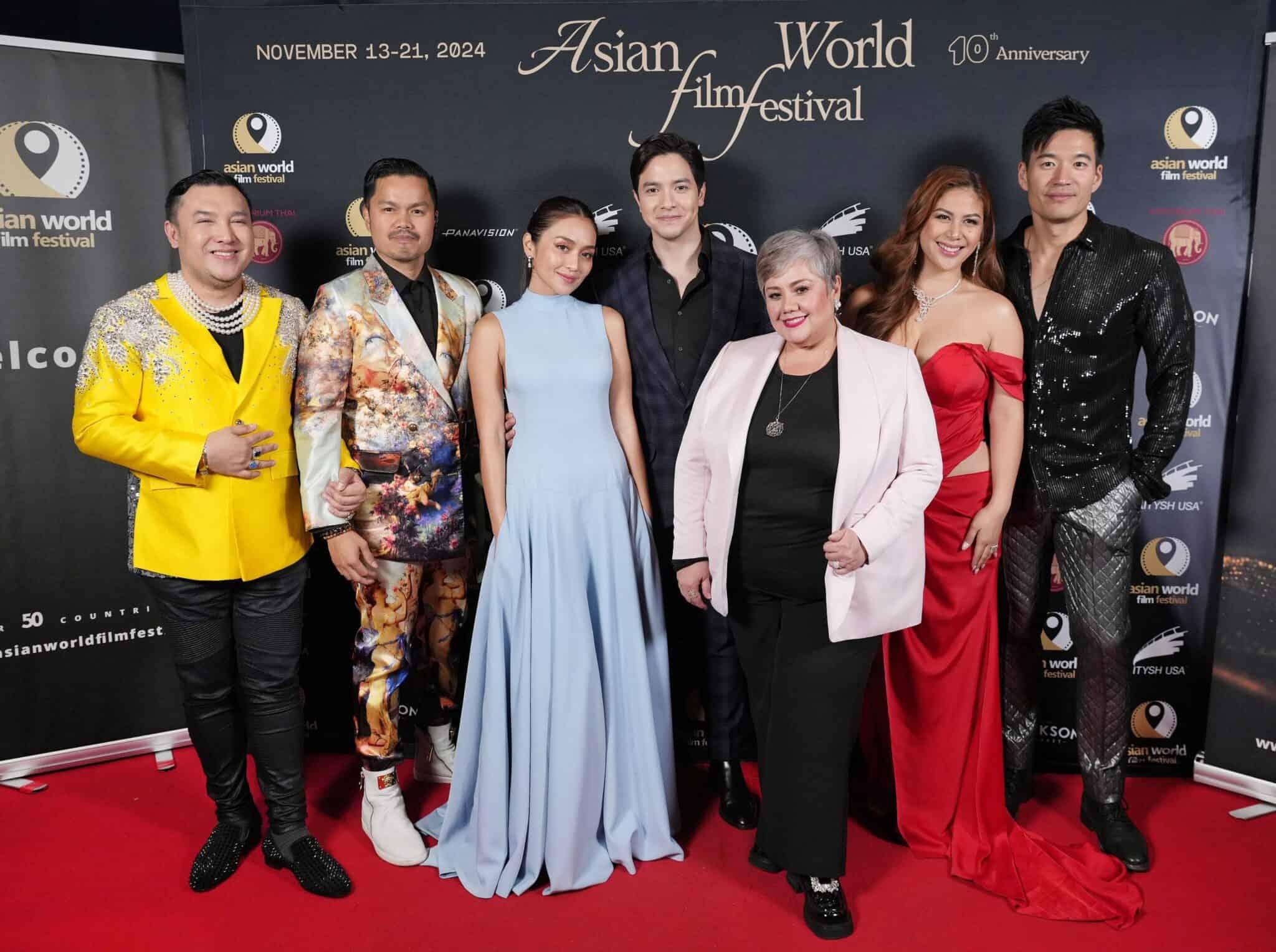 The cast of "Hello, Love, Again" at Asian World Film Festival.