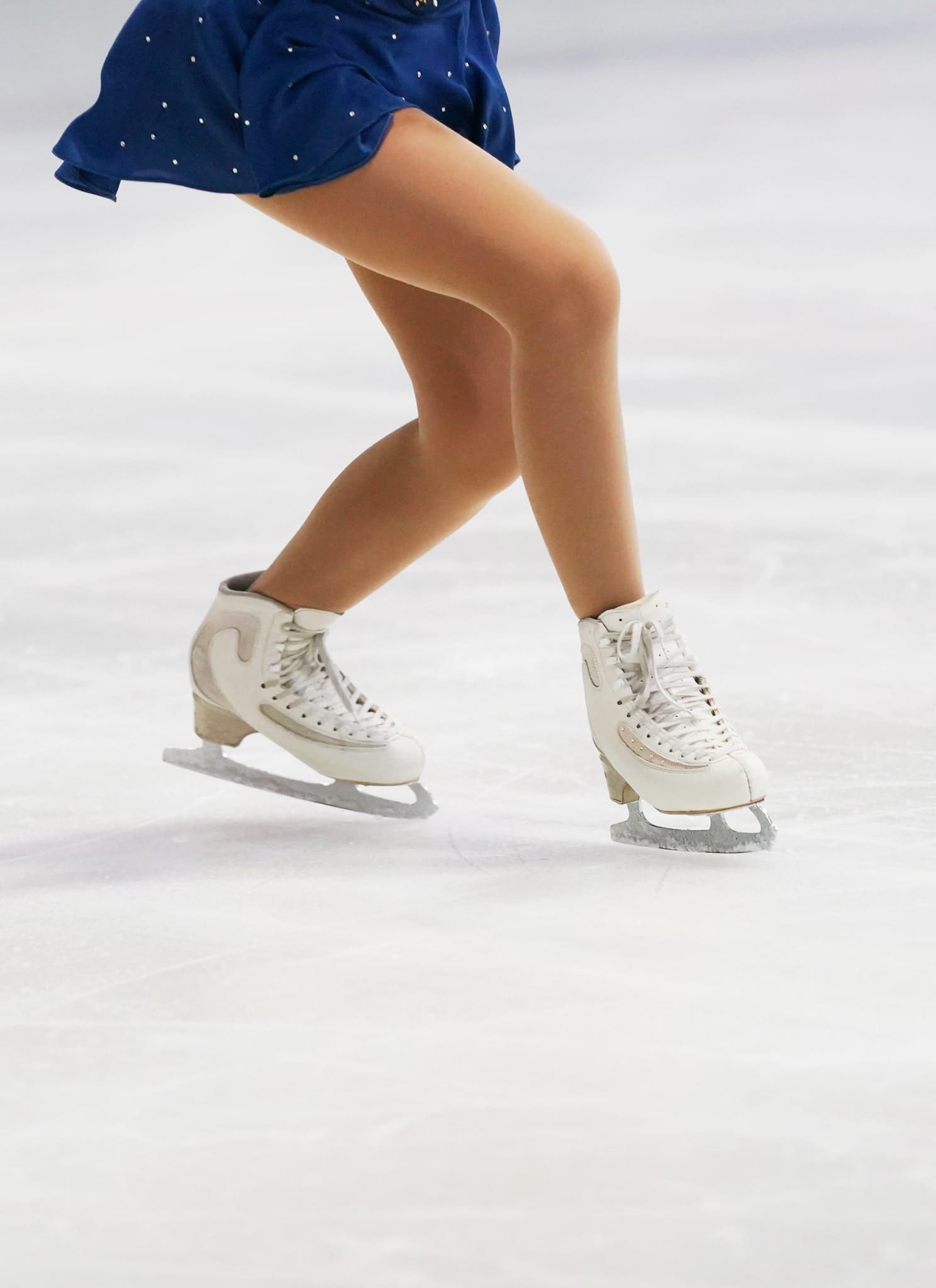 Someone figure skating.