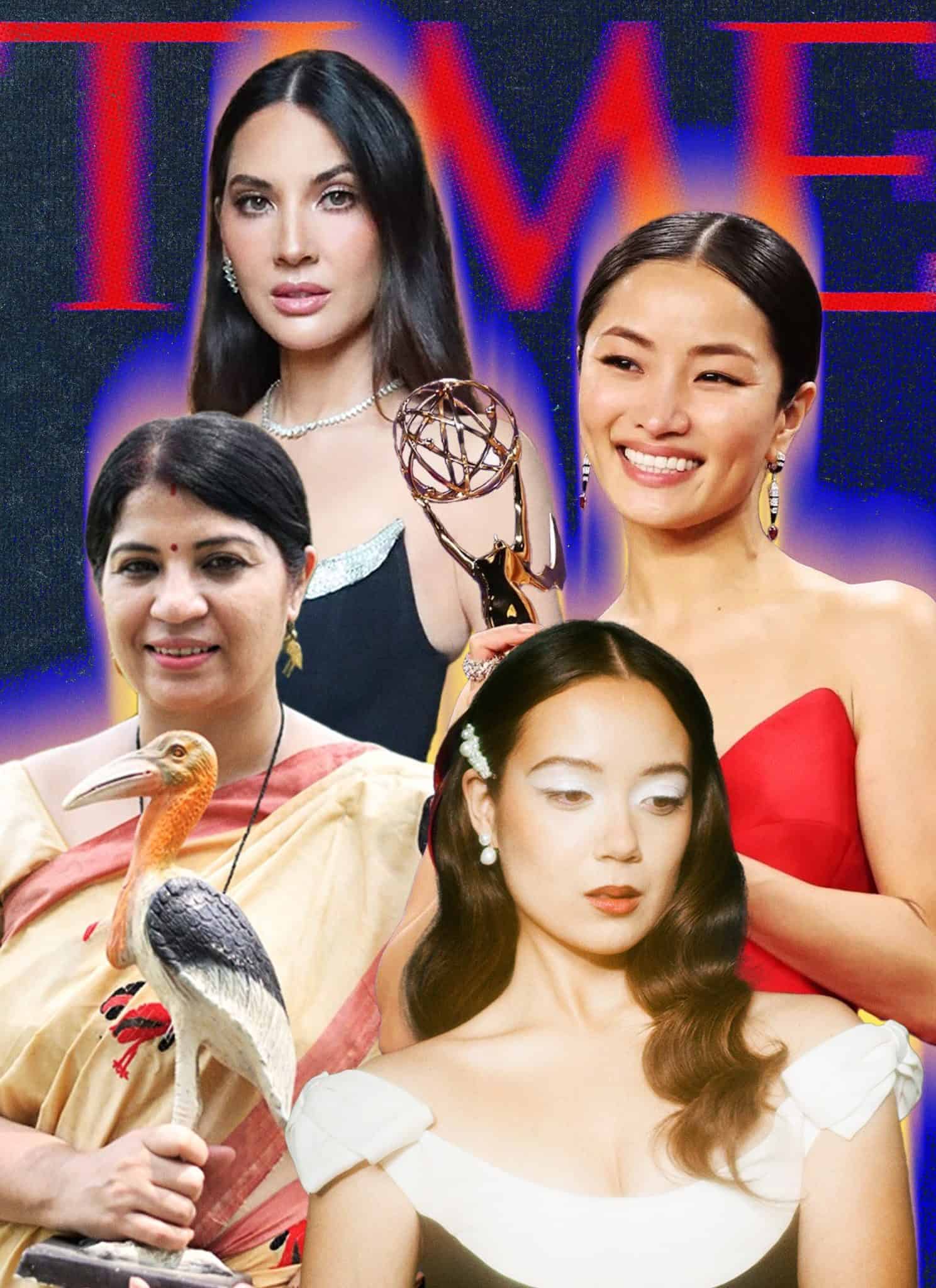 From left, Purnima Devi Barman, Laufey, Olivia Munn, and Anna Sawai.