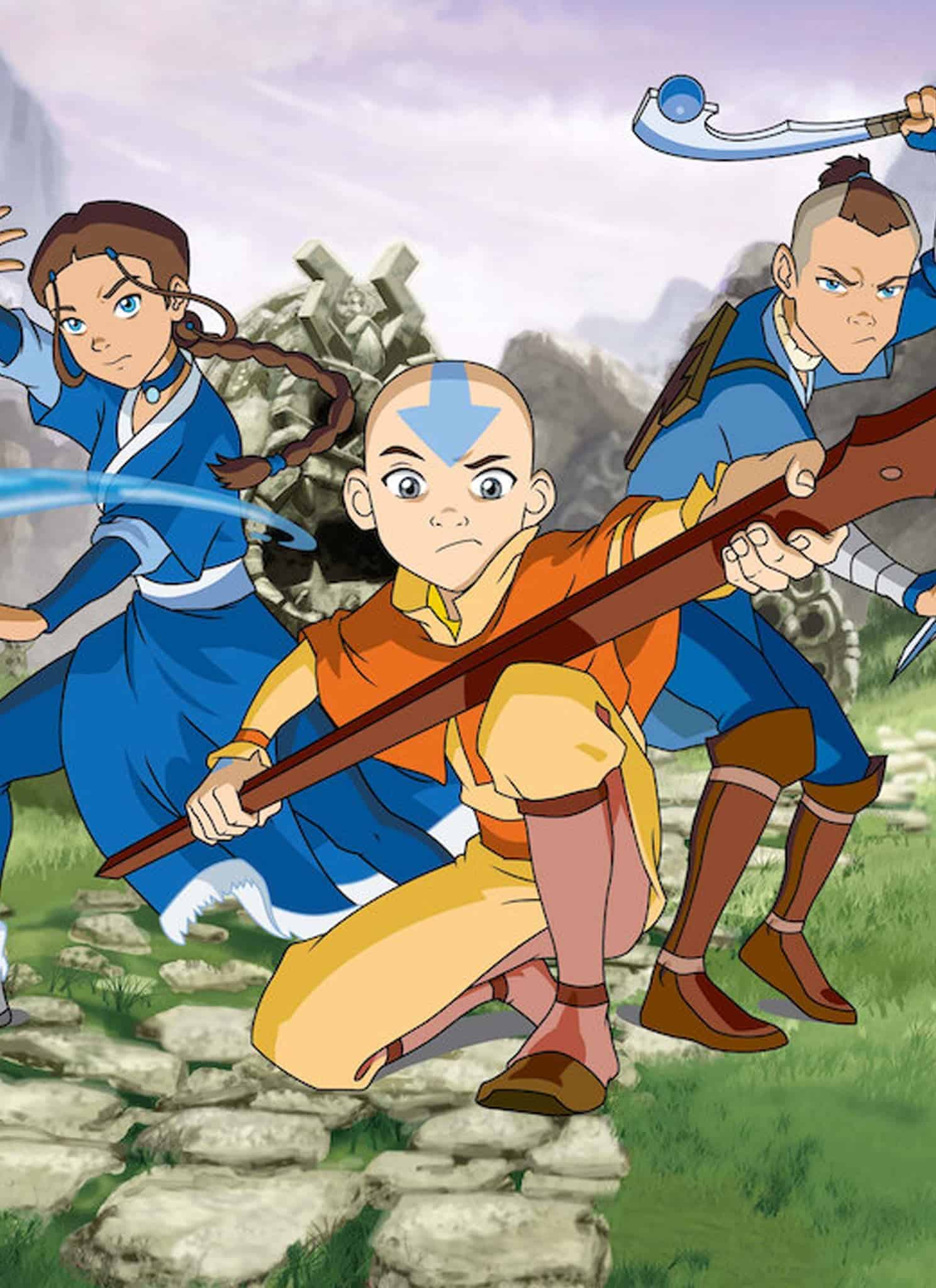 Katara, Aang, and Sokka in "Avatar: The Last Airbender."