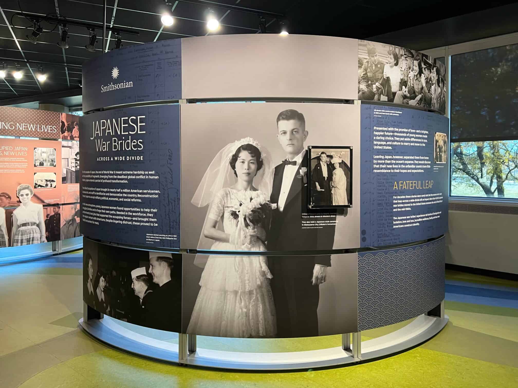 Photo of the Japanese War Brides exhibit at the Smithsonian. 