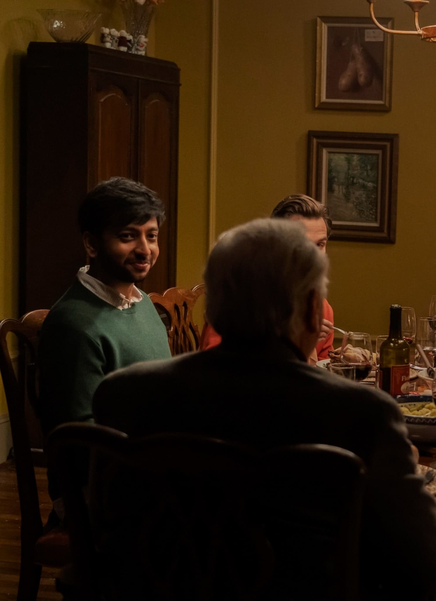 From left, Nik Dodani, Edie Falco, Dean Norris, and Lisa Kudrow in "The Parenting."