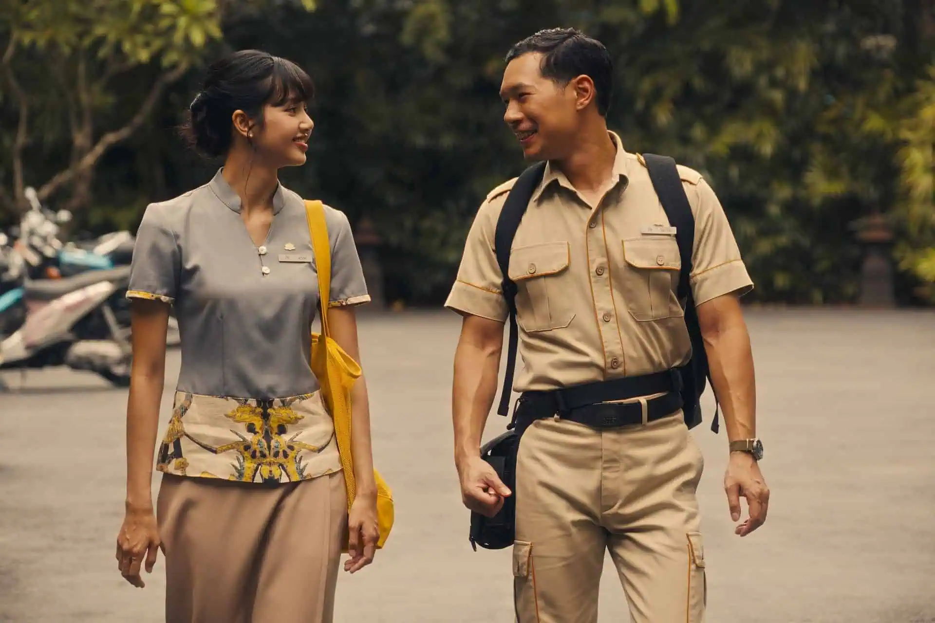 Actors Lalisa Manobal and Tayme Thapthimthong in season three of "The White Lotus."