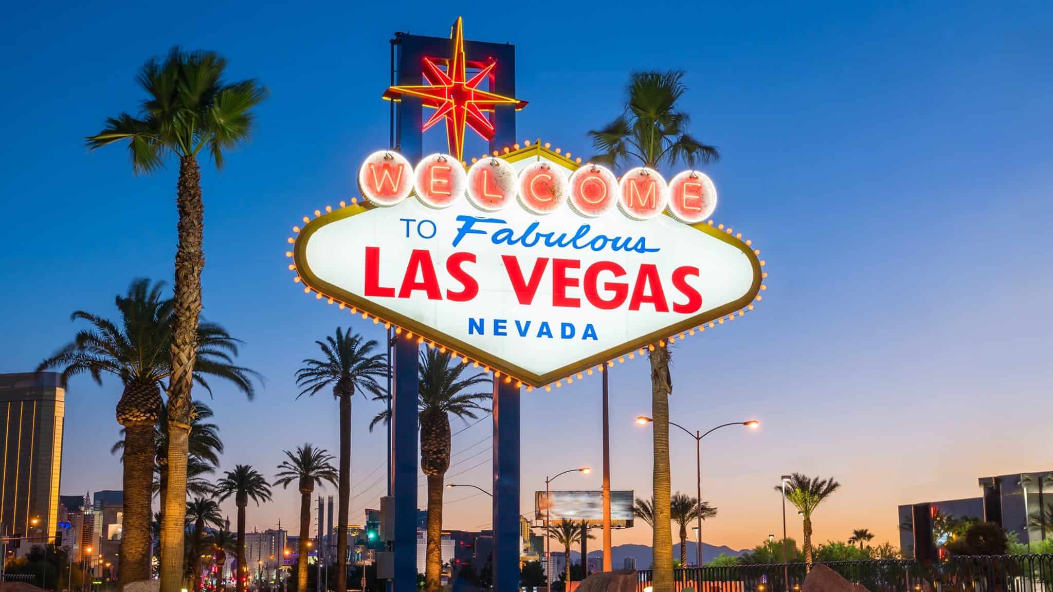 The "Welcome to Fabulous Las Vegas" sign in Las Vegas, Nevada.