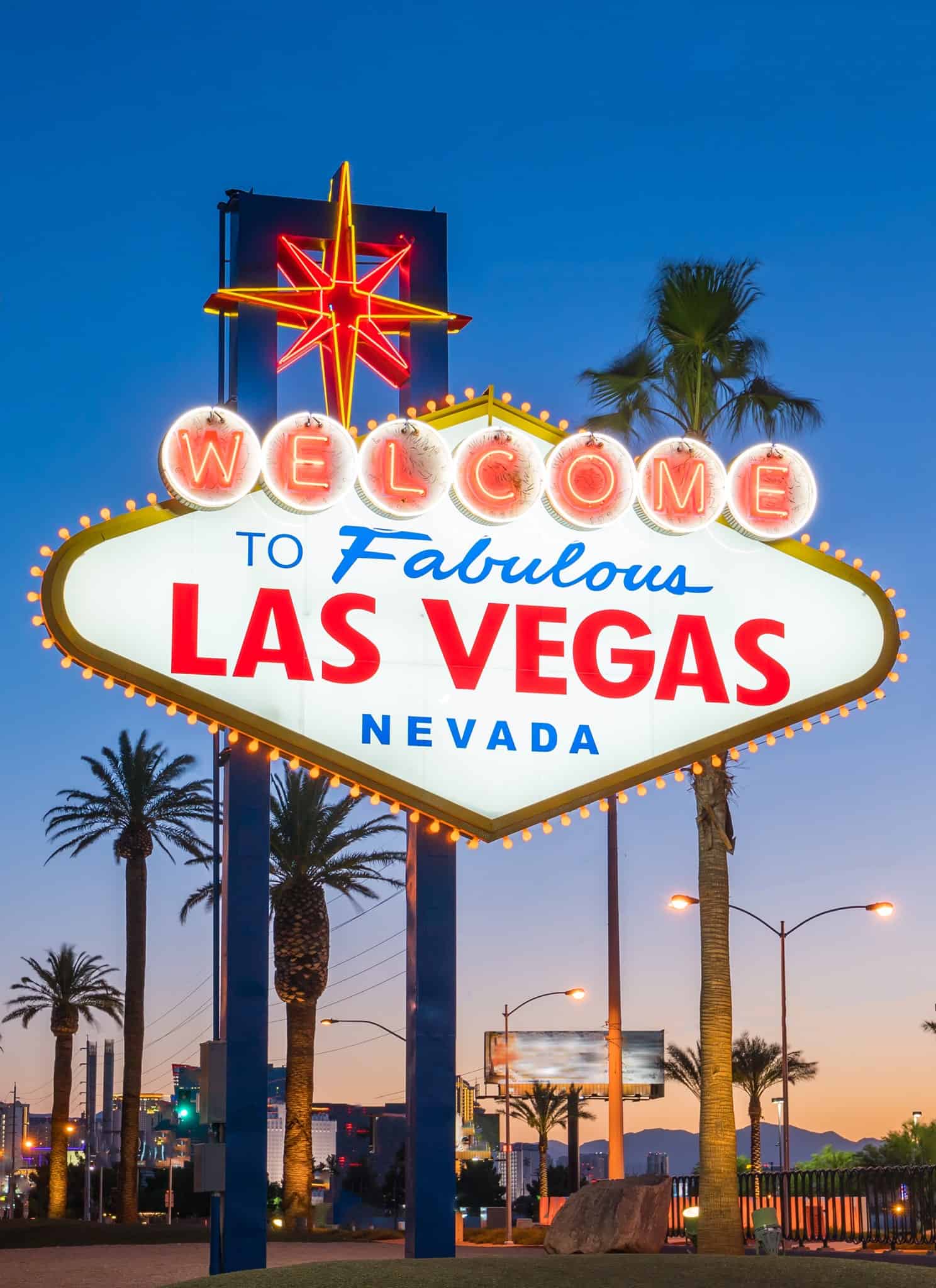 The "Welcome to Fabulous Las Vegas" sign in Las Vegas, Nevada.