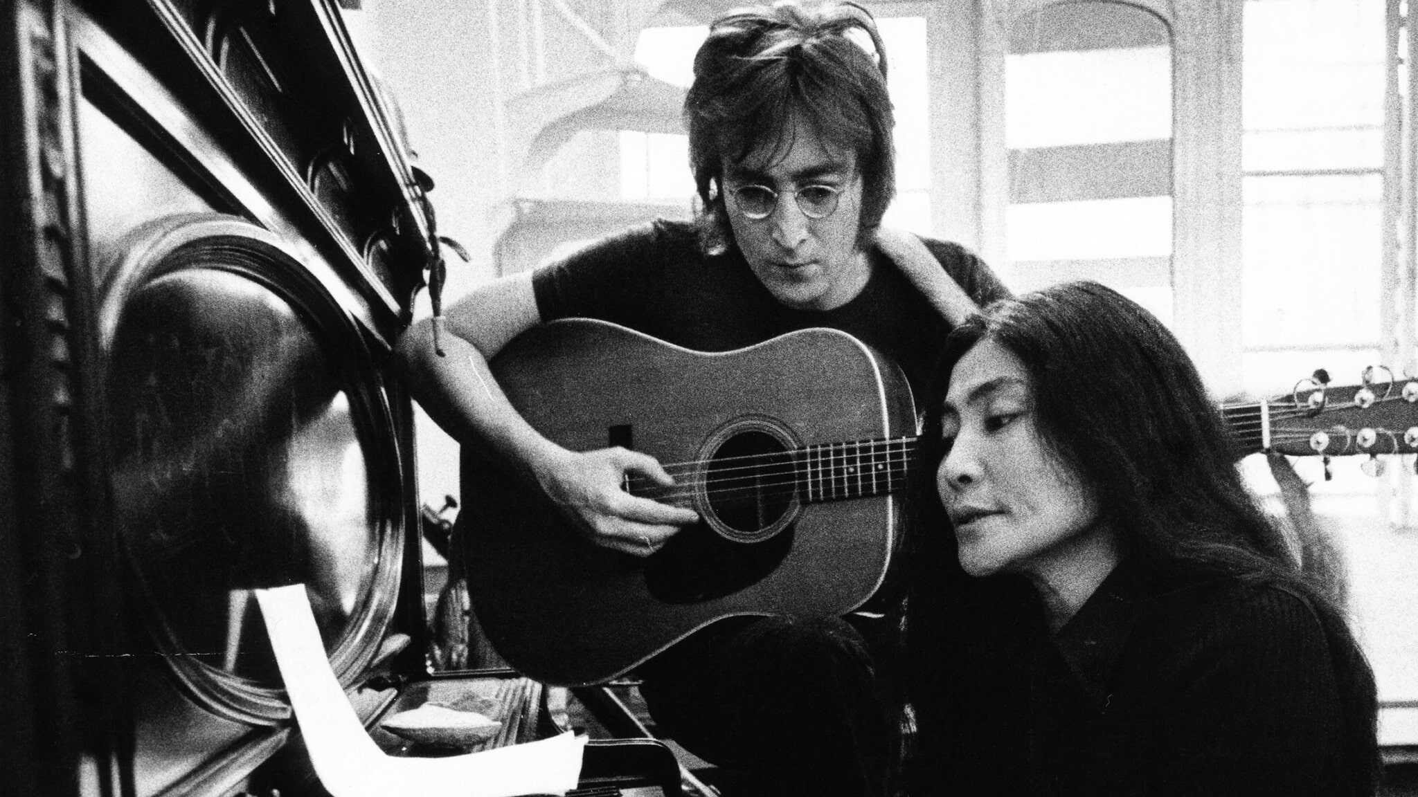 John Lennon and Yoko Ono in "One to One: John & Yoko."