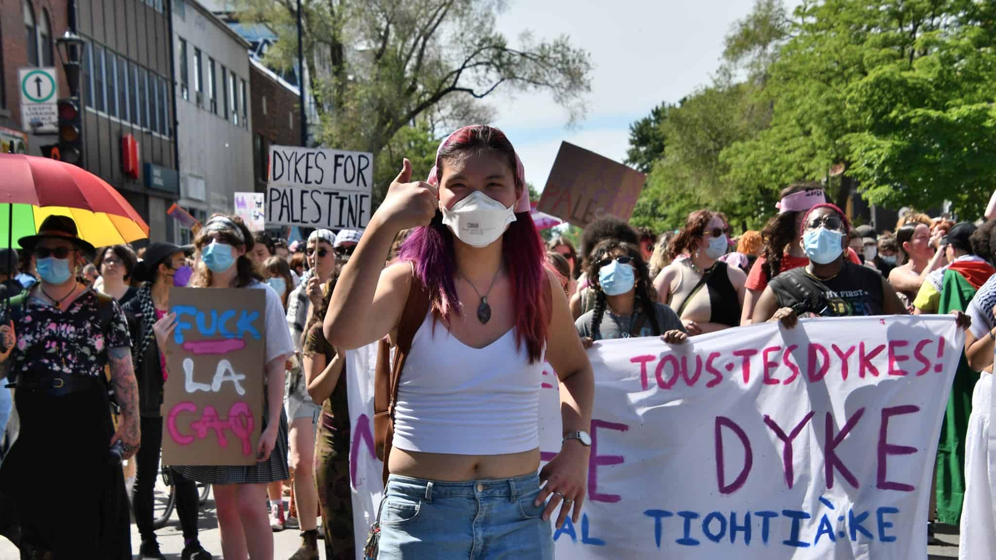 Celeste Trianon at Dyke March 2024 in Montreal.