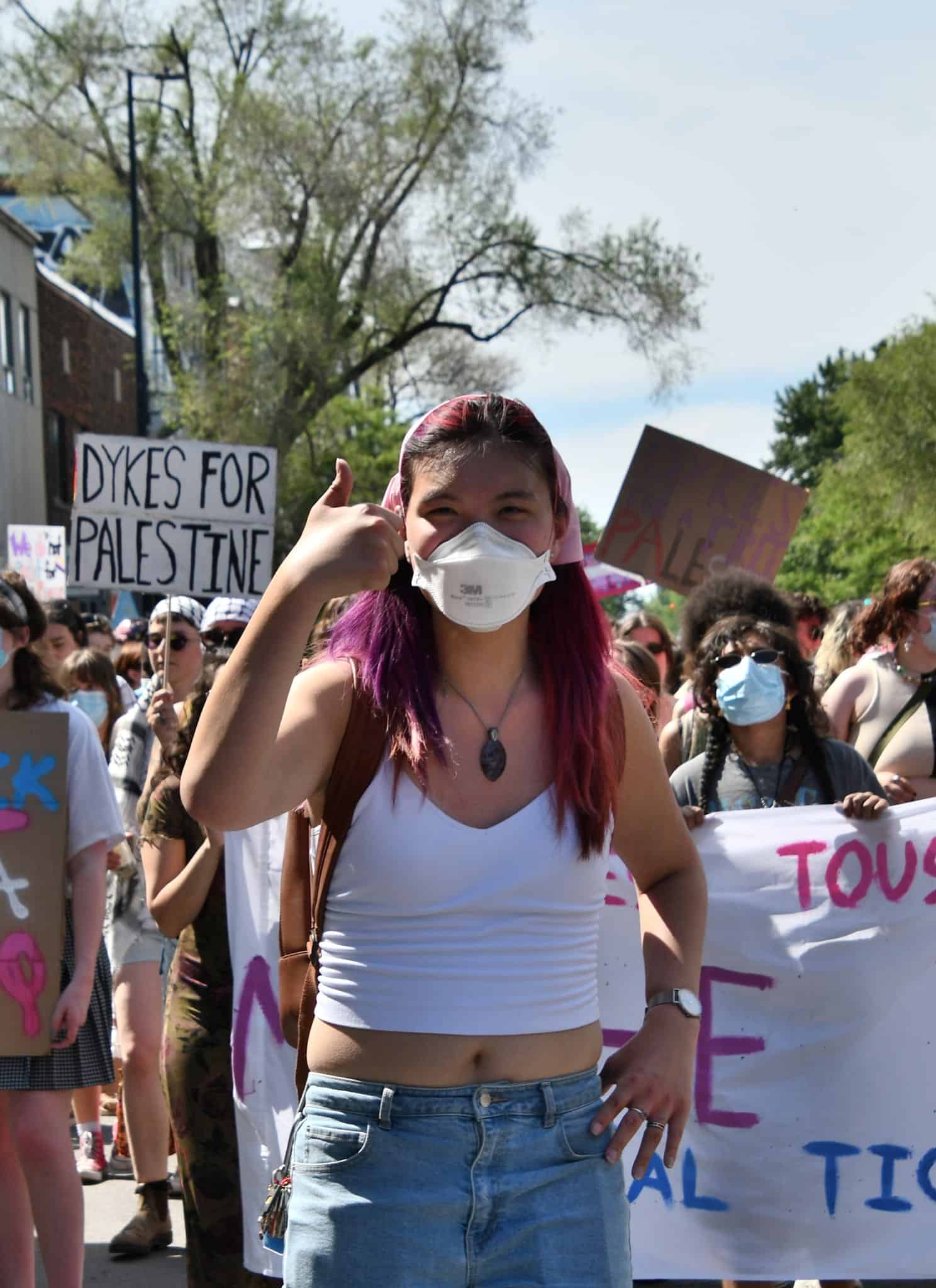 Celeste Trianon at Dyke March 2024 in Montreal.