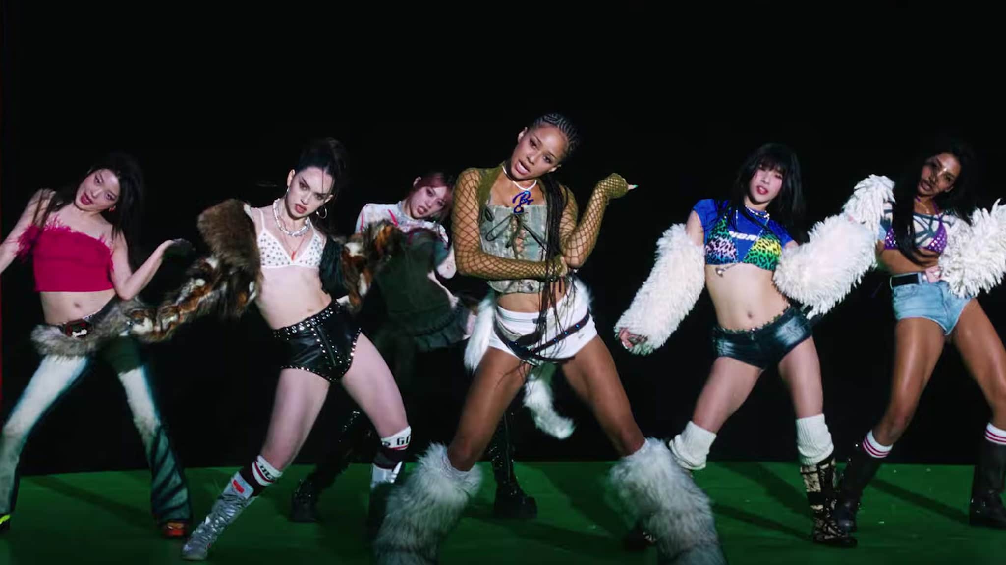 Still from KATSEYE's "Gnarly" music video.
