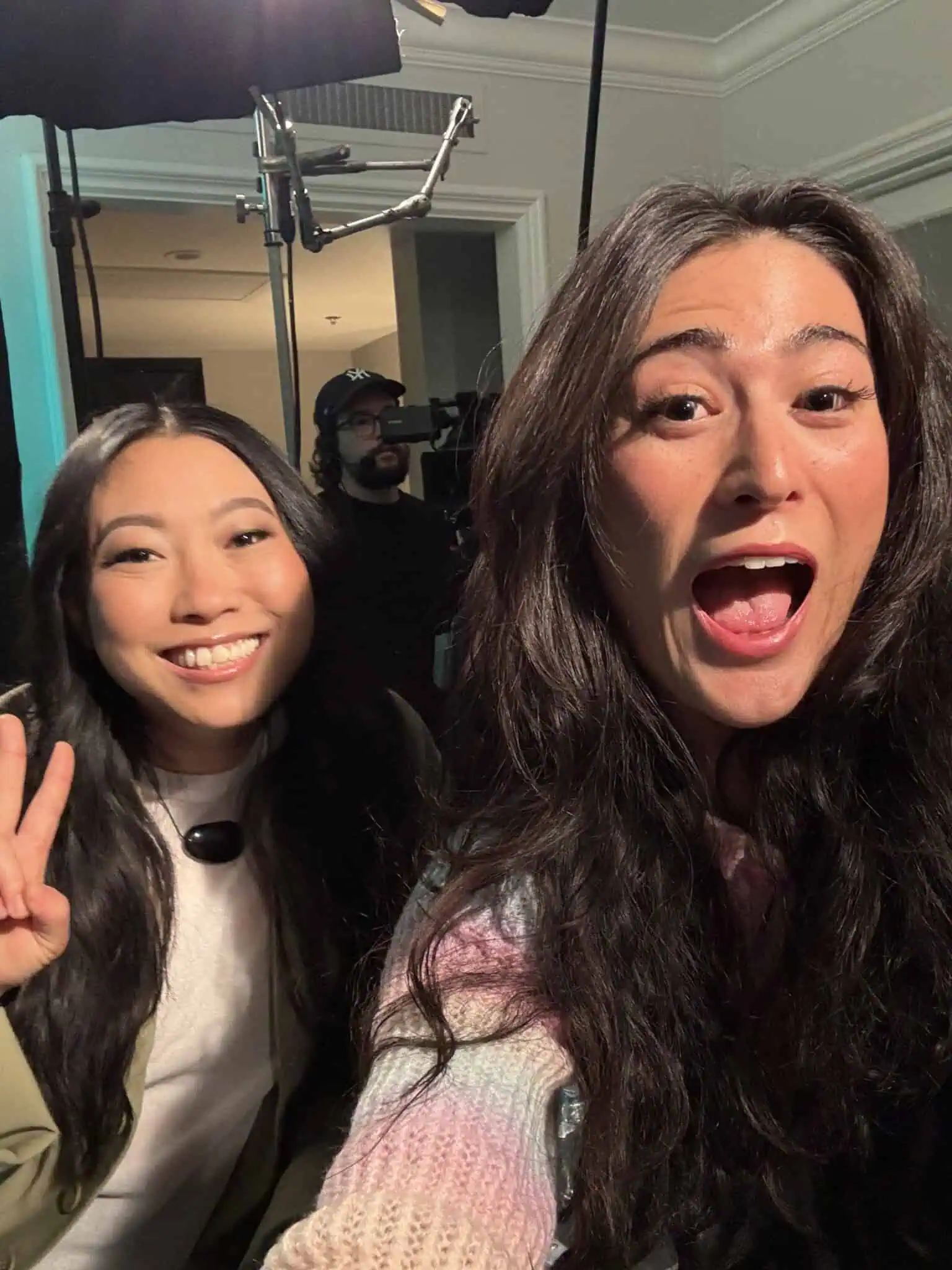 A selfie of writer Jacki Jing with Awkwafina.