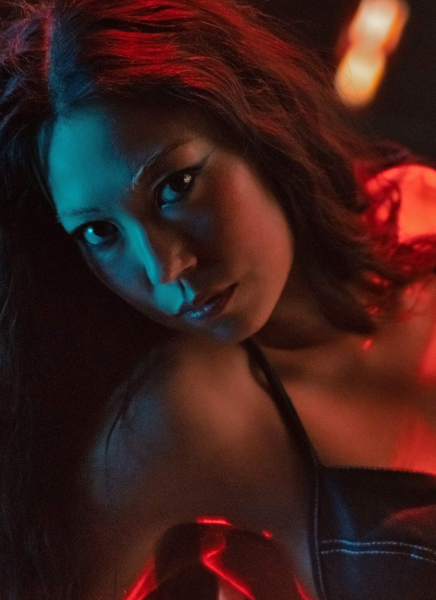 Sasami wearing a black top staring into the camera.