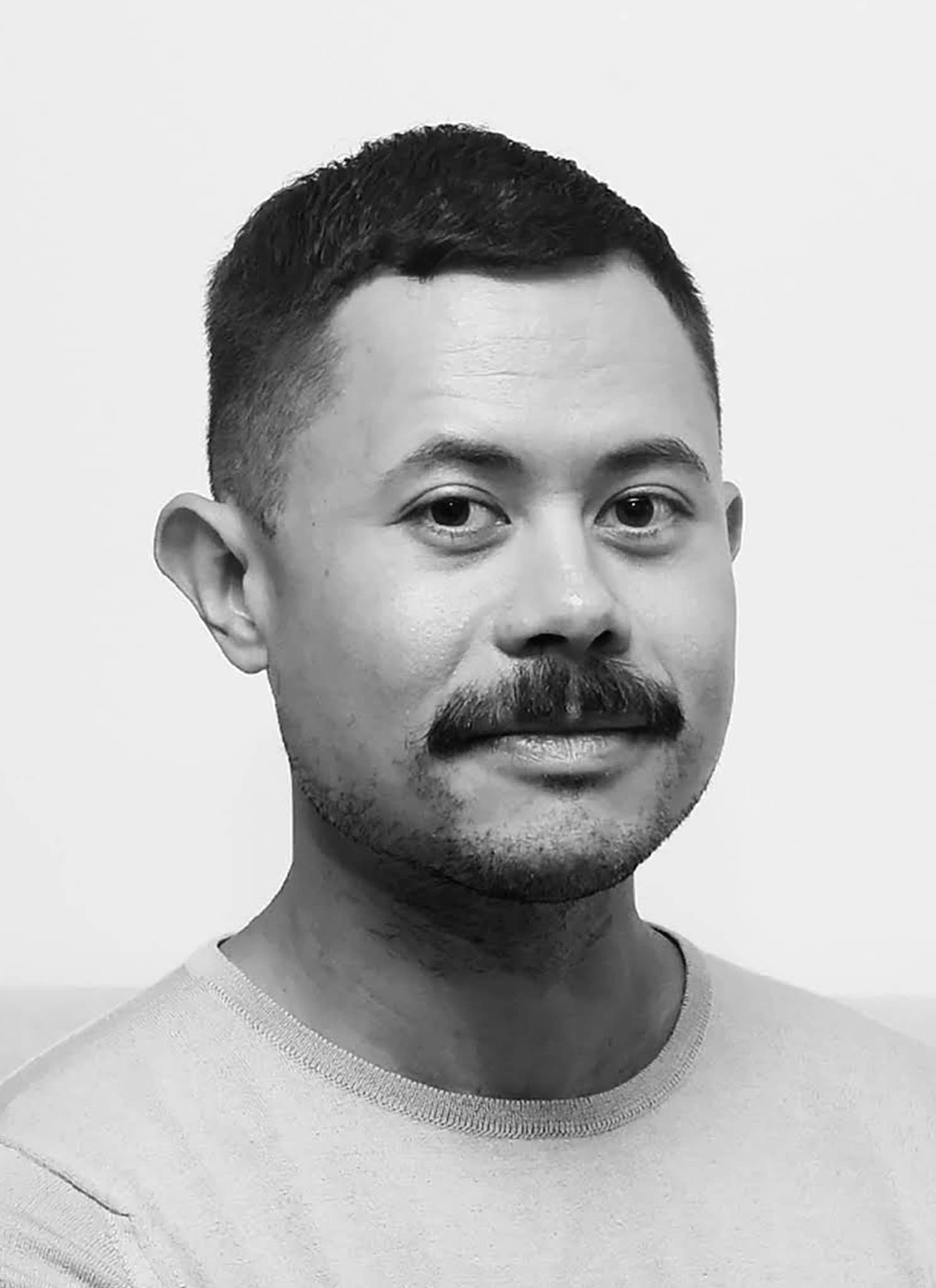 Headshot of Mike Curato and the cover of "Gaysians."